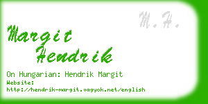 margit hendrik business card